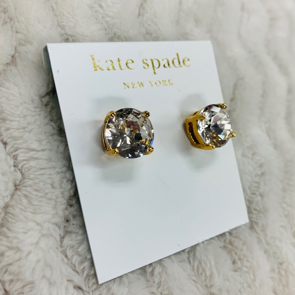 NWT Kate Spade Silver Clear Gumdrops Earrings